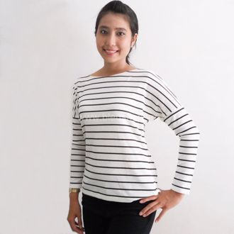 Áo thun gân sọc ngang 151008