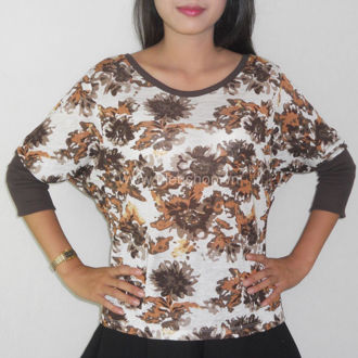 Áo thun cotton len cánh dơi 221016