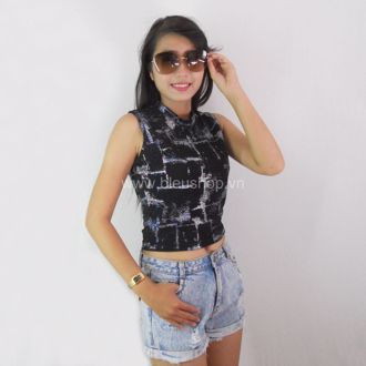 Áo thun hoa vân nổi cao cấp A0003